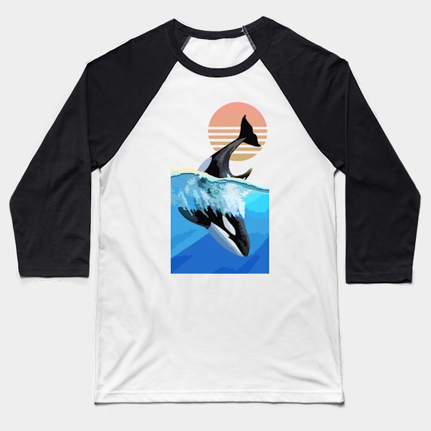 The Whale Baseball T-Shirt by pilipsjanuariusDesign